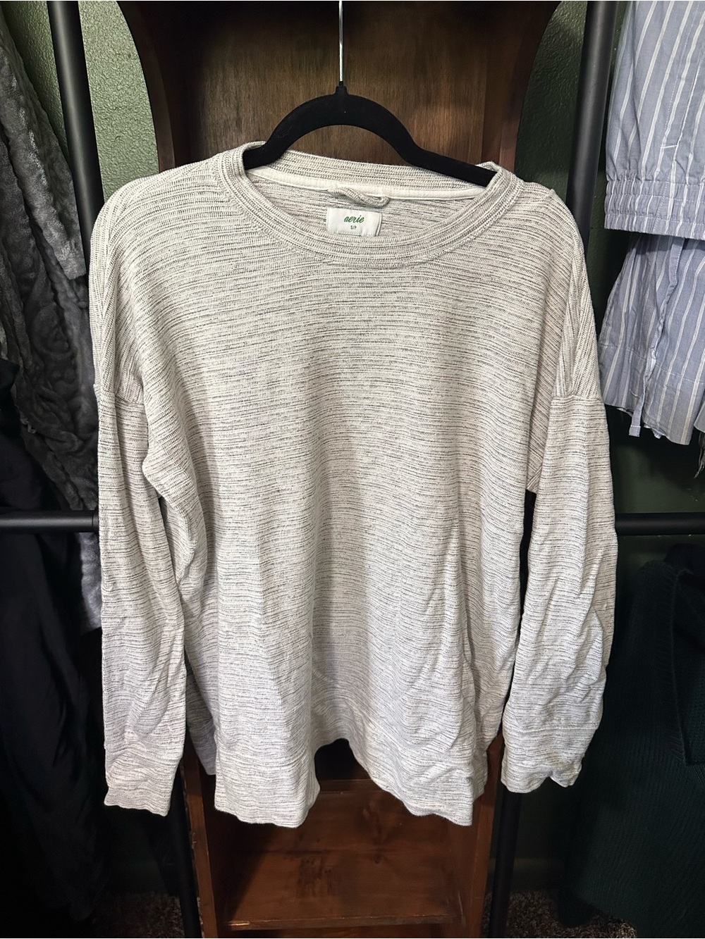 Light Gray Crewneck Long-Sleeve